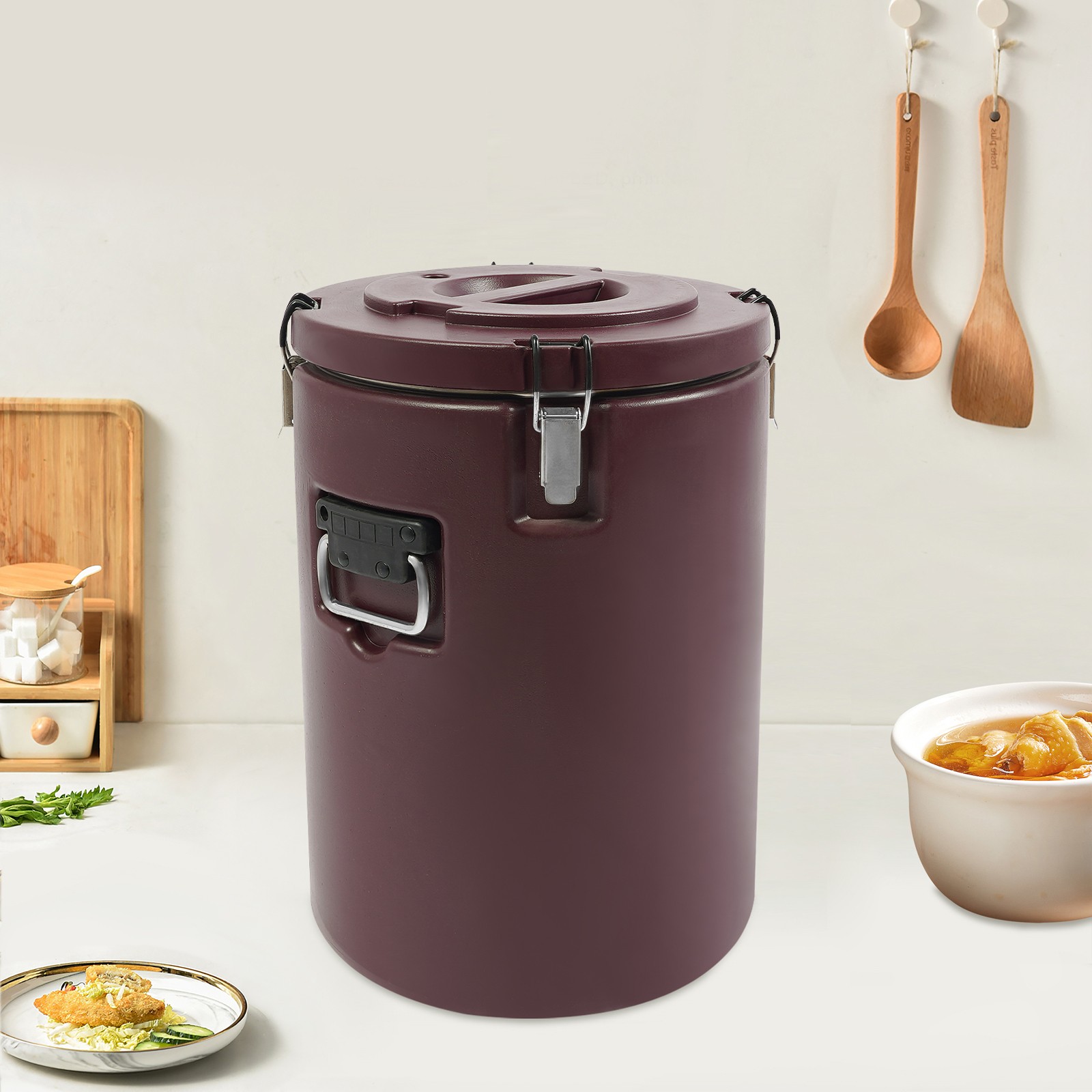 Commercial Insulated Soup & Beverage Server 35L (9.25 Gal) Brown