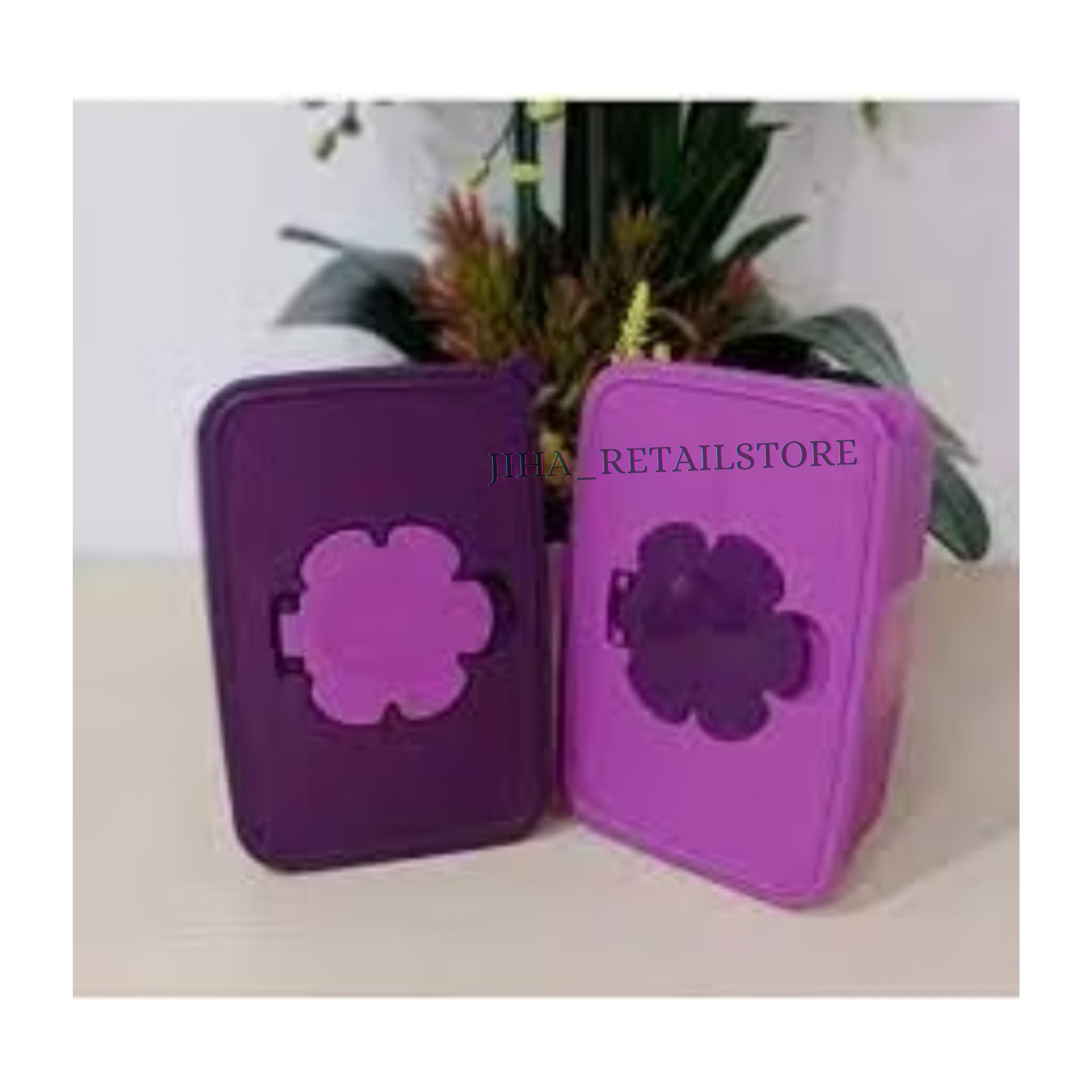 Tupperware Tissue Paper Storage Box Purple Container 1.7L