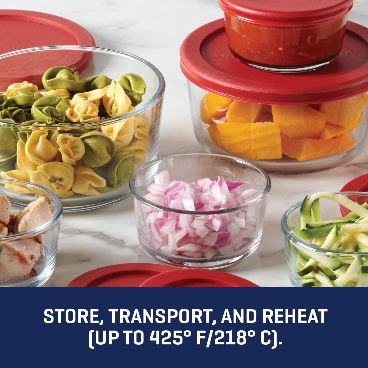 Anchor Hocking 12pc Glass Food Storage Containers w/ Red SnugFit Lids