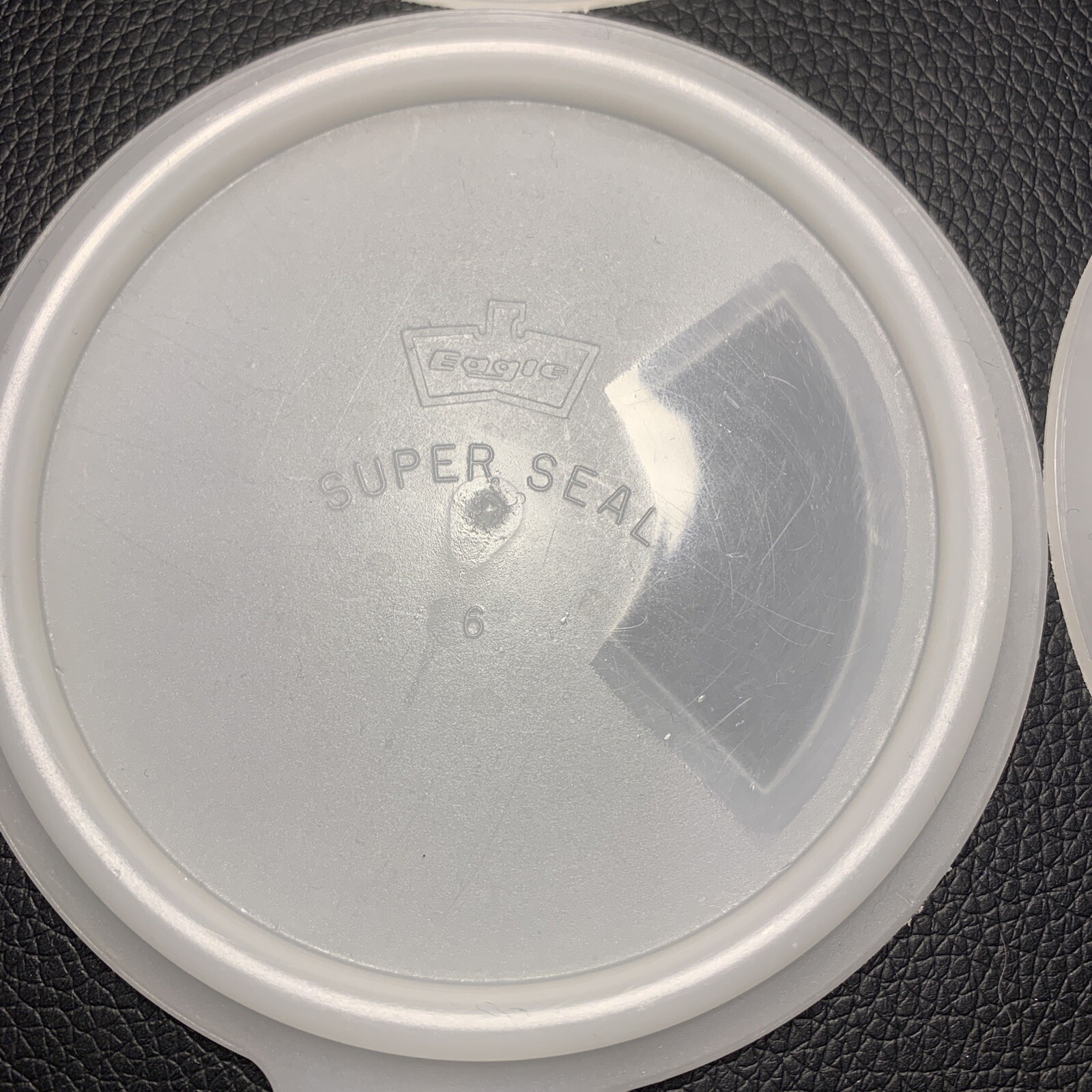 Eagle Super Seal Plastic Lot of 4 Storage 4″ Diameter Lids Only Made in USA
