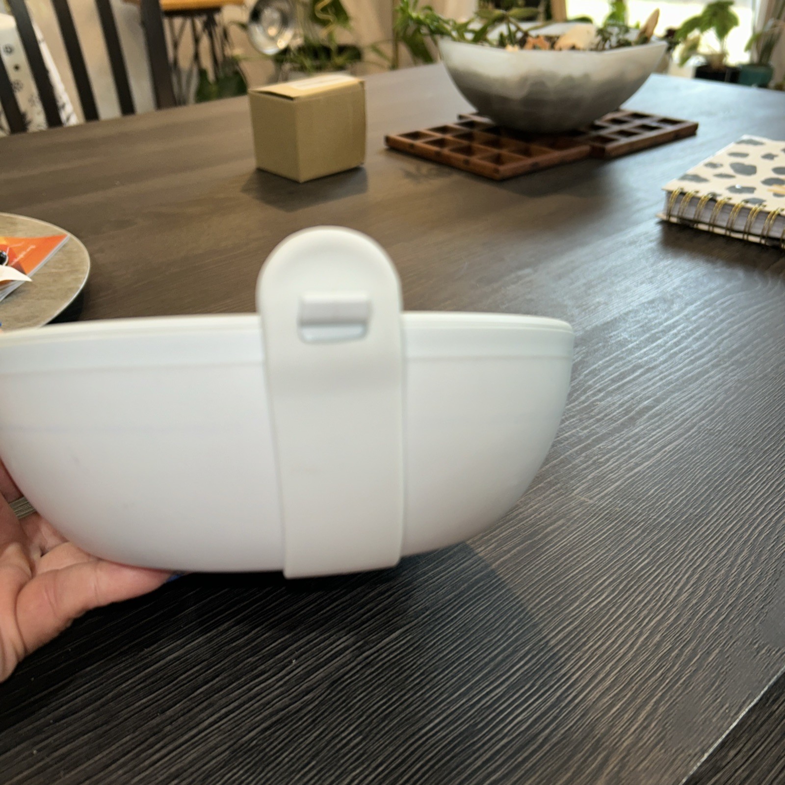 W&P Porter Plastic Bowl Lunch Container w/ Protective Non-slip Exterior, GREY