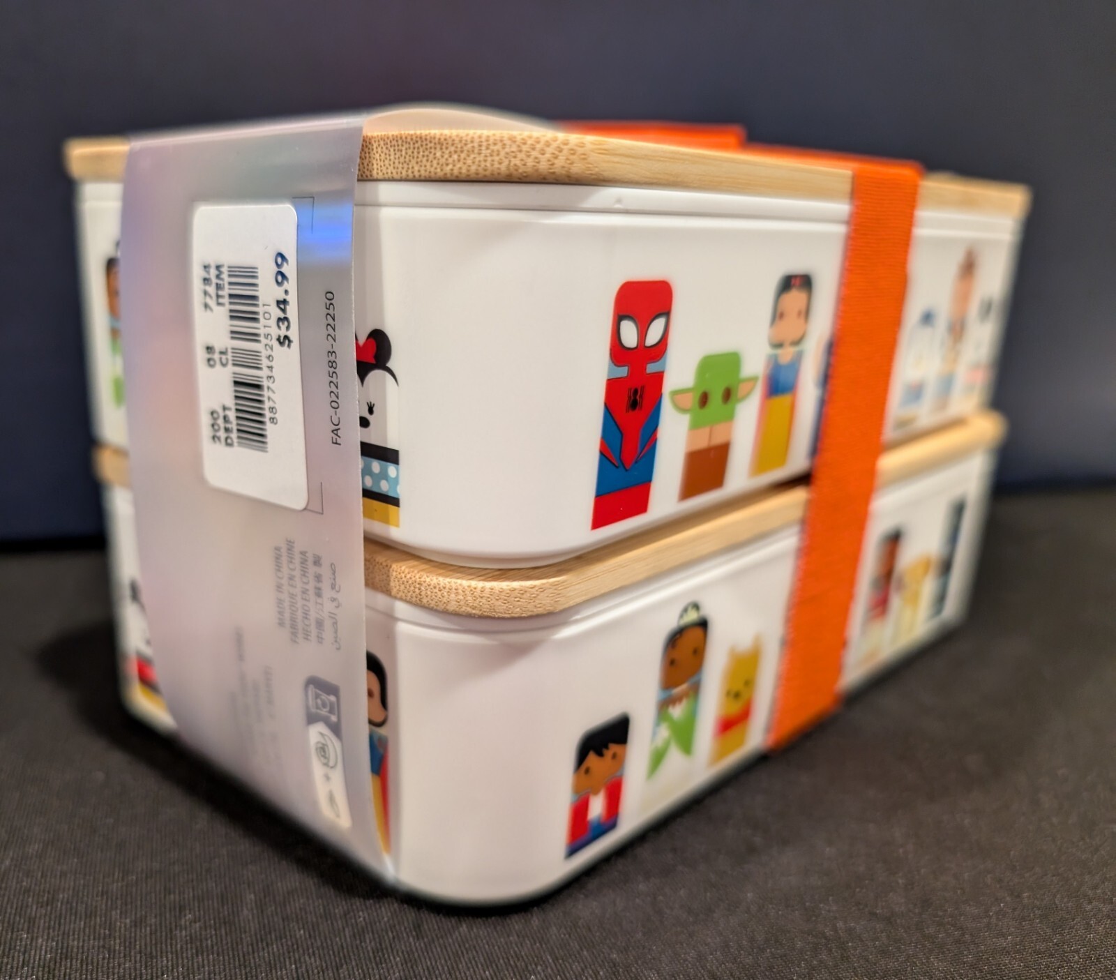 New! Disney Parks 100th Unified Characters Bento Box Set Of 2 Containers 2023