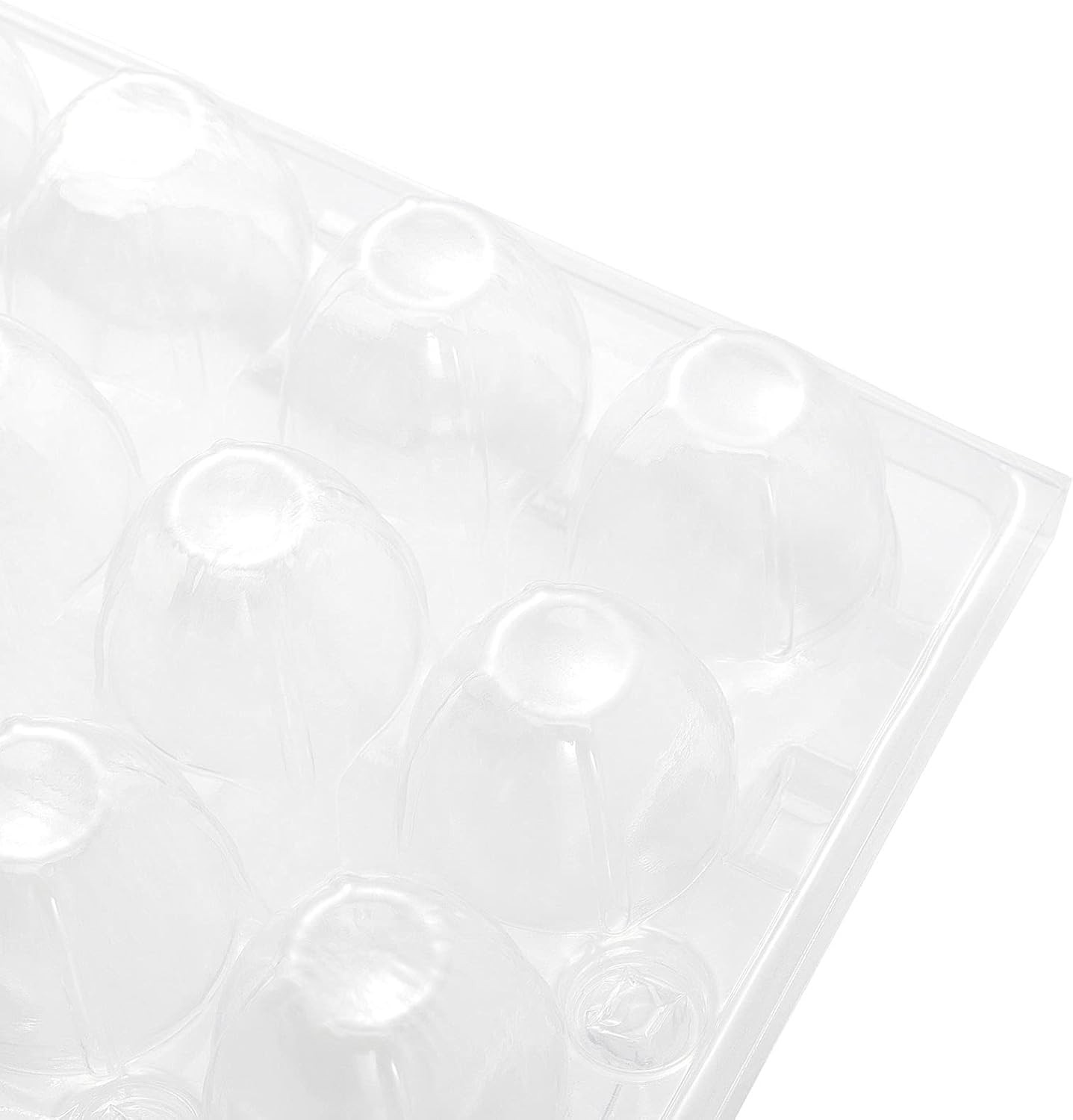 150 PCS 12 Cavity Clear Plastic Quail Egg Cartons, PVC Stackable Egg Storage Box