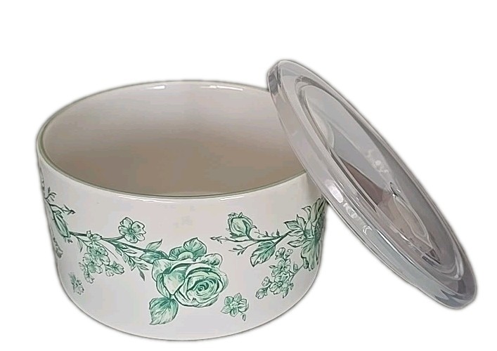 Pioneer Woman ~ Stoneware ~ 1.82 Quart ~ Food Storage Container ~ AGATHA Green