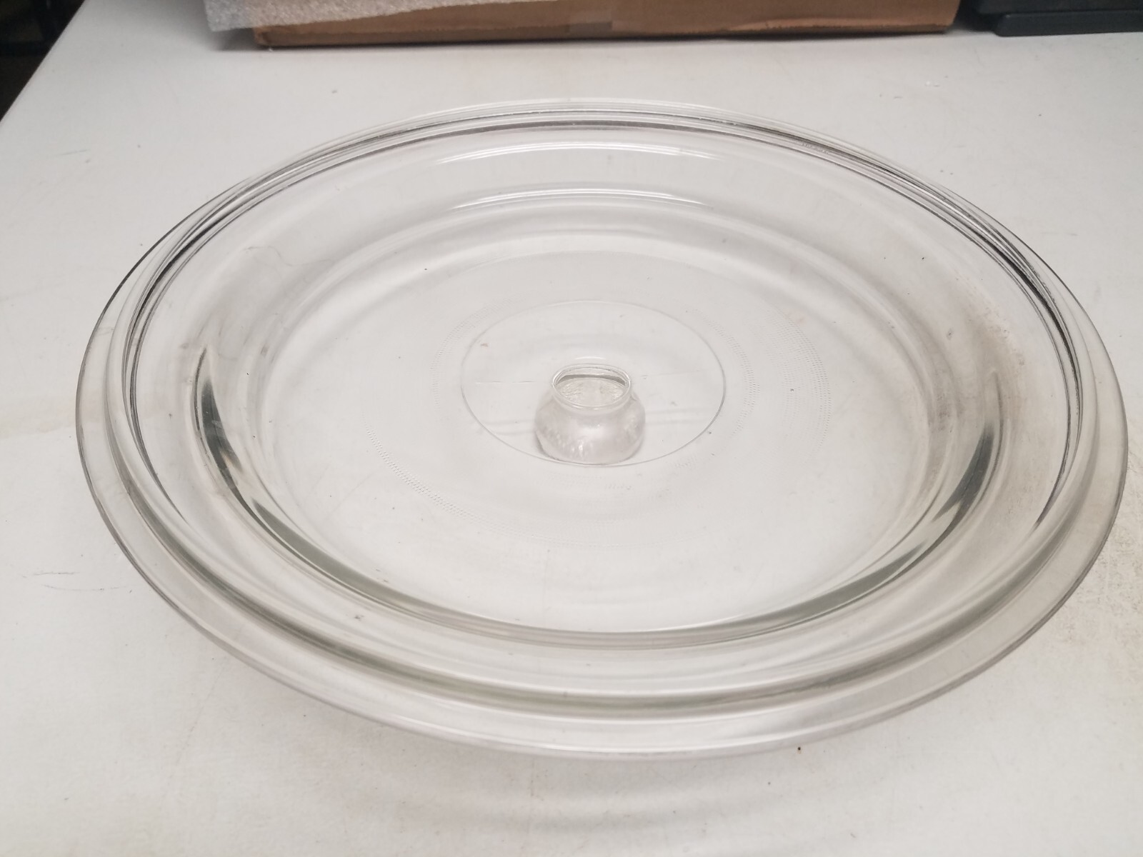 12.25″ Clear Glass Lid fits a 11.5″ Container