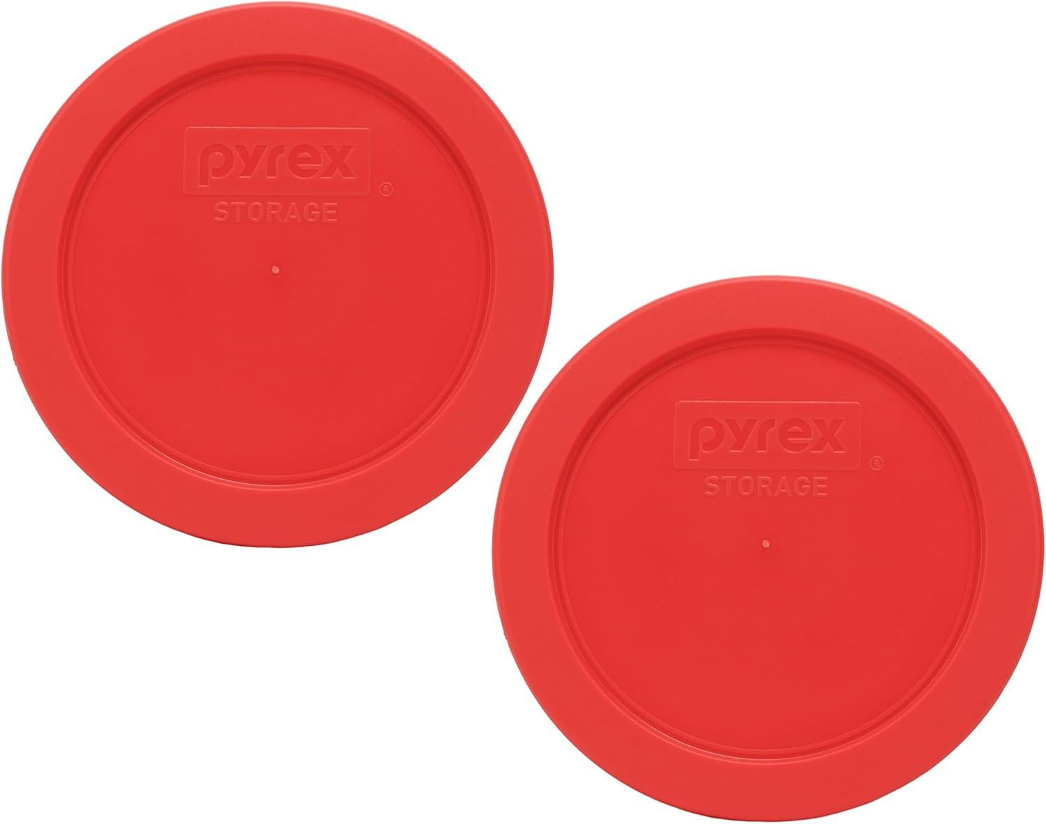 Pyrex 7200-PC 2-Cup Red Food Storage Replacement Lid (2-Pack) – Made in USA
