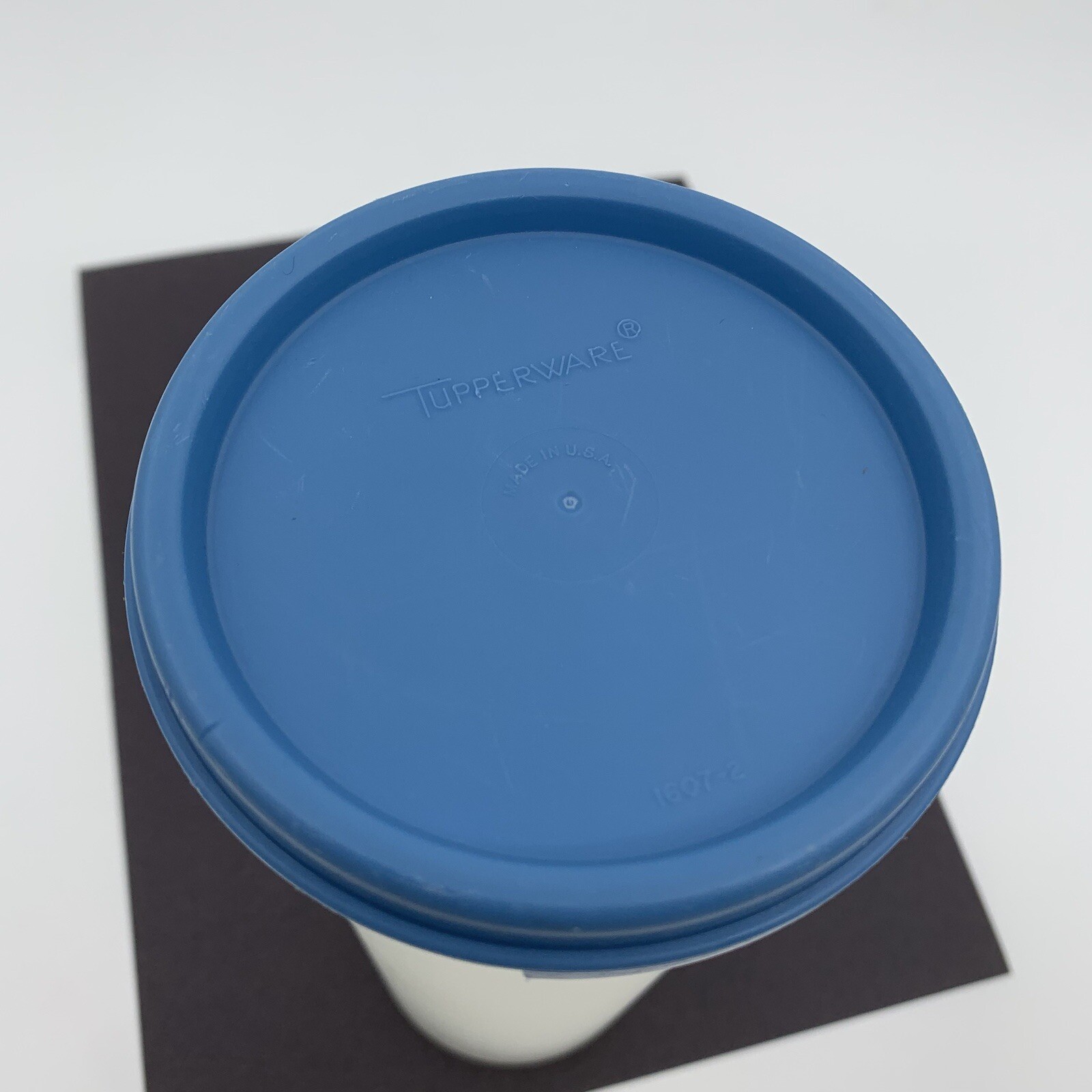 Vintage Tupperware Module Mates Spaghetti Container #4 Light Blue Lid 30 fl oz