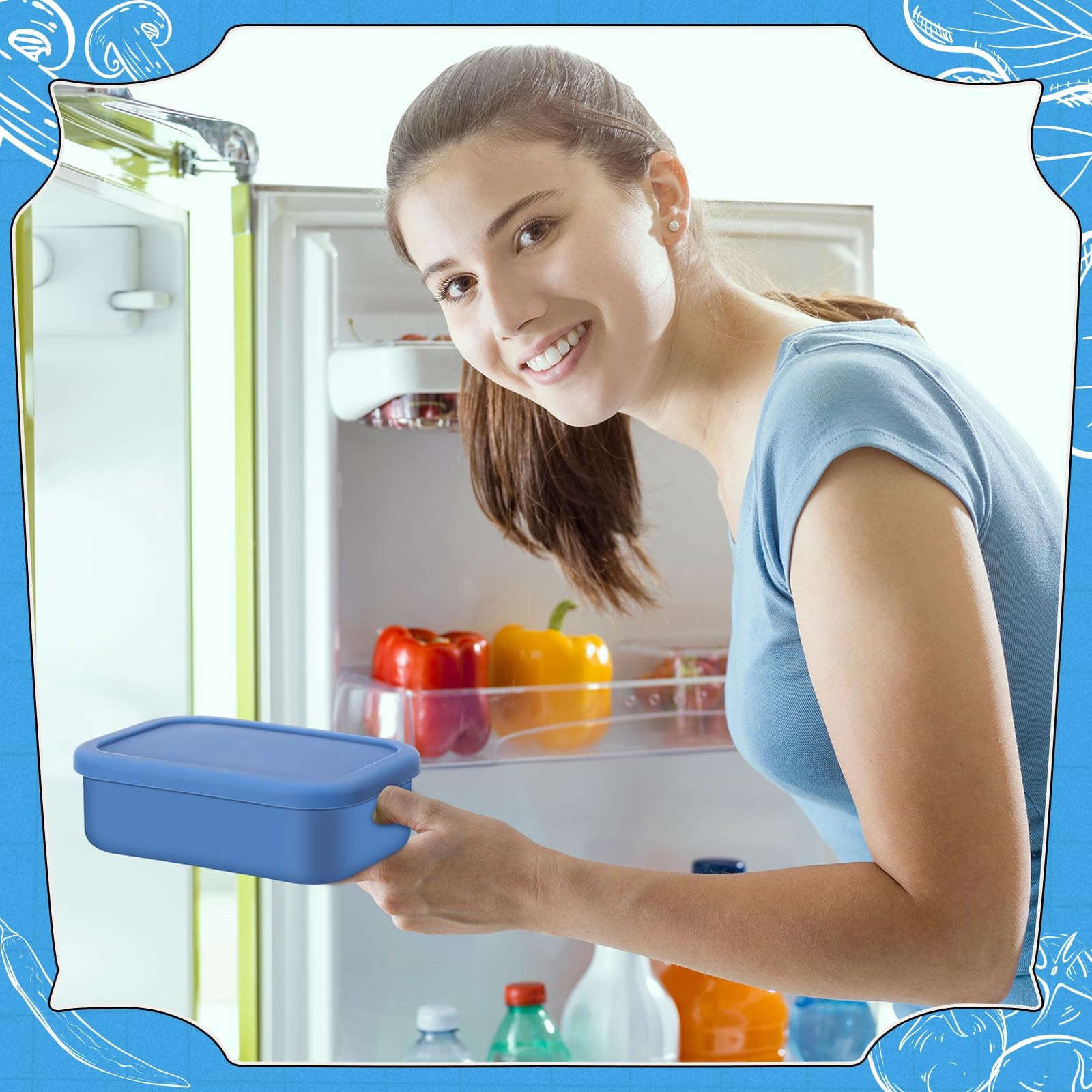 Nuogo 8 Pcs 2 Cup Silicone Freezer Trays with Lid Silicone Soup Freezer Molds…