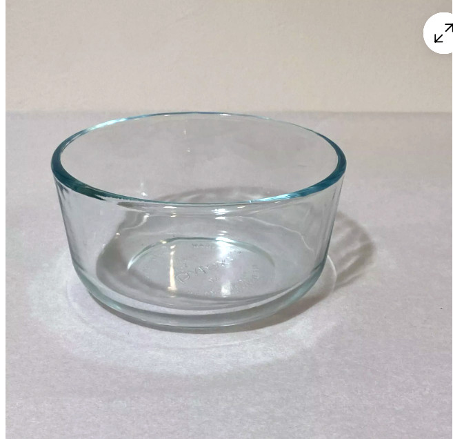 Pyrex 7200 2 Cup 470 mL Blue Tint Glass Food Storage Bowl No Lid Made in USA