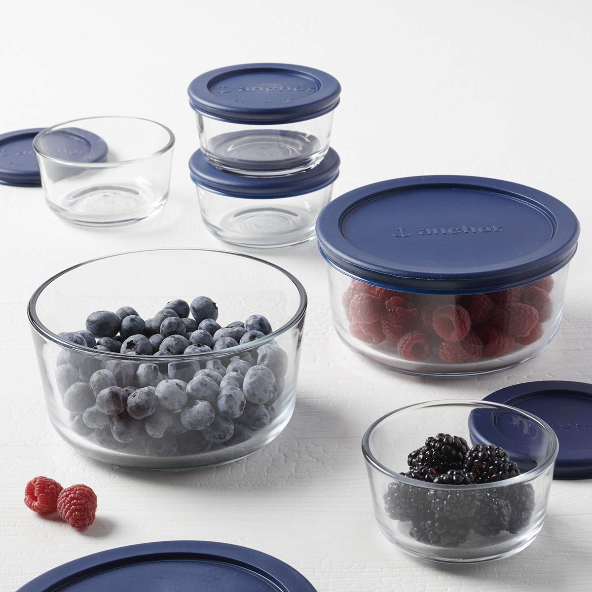 Glass Food Storage Containers with Lids Airtight Kitchen Set 12 Pcs