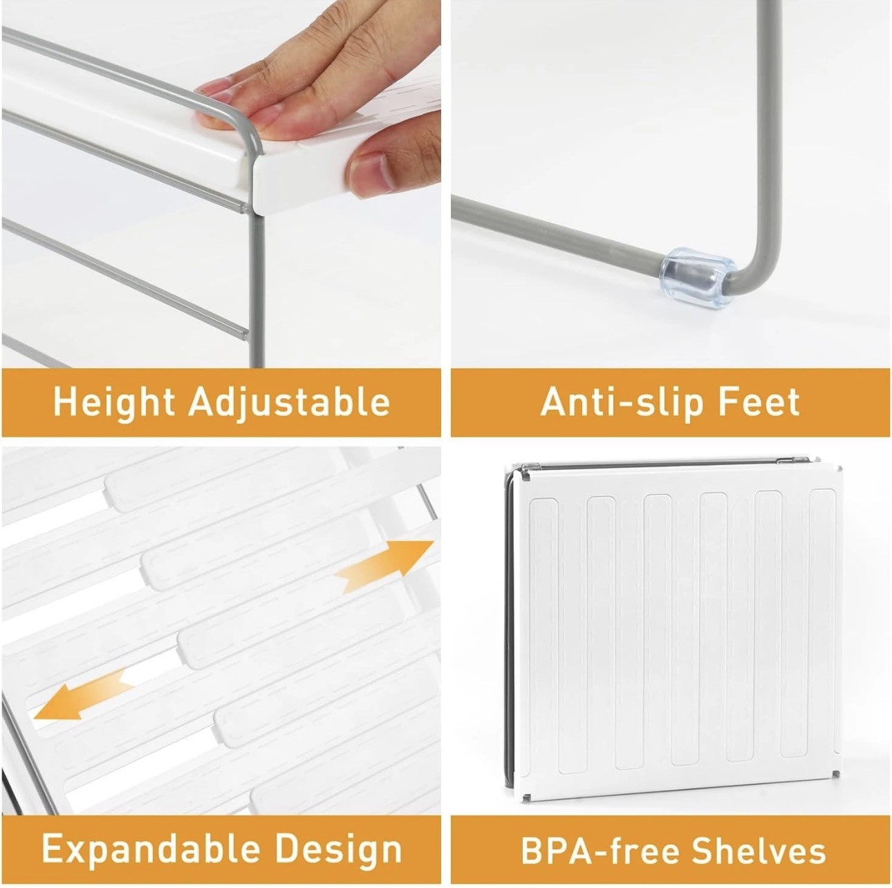 Foil Plastic Wrap Organizer 2 pk Expandable Kitchen Pantry Storage Height NIB