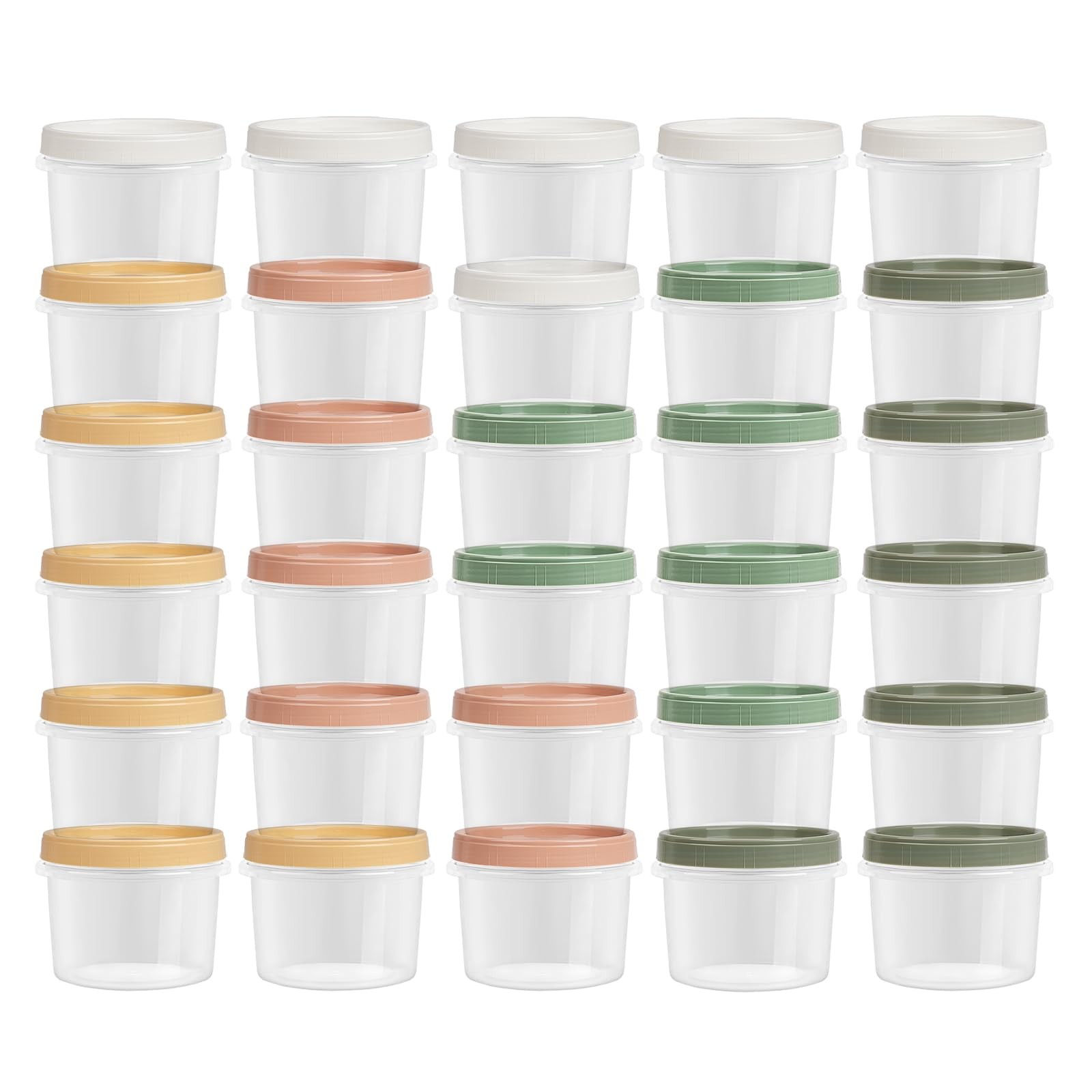 Screw Top Containers for Food 16 Oz 30 Pack 2 Cup Storage Containers with Lid…