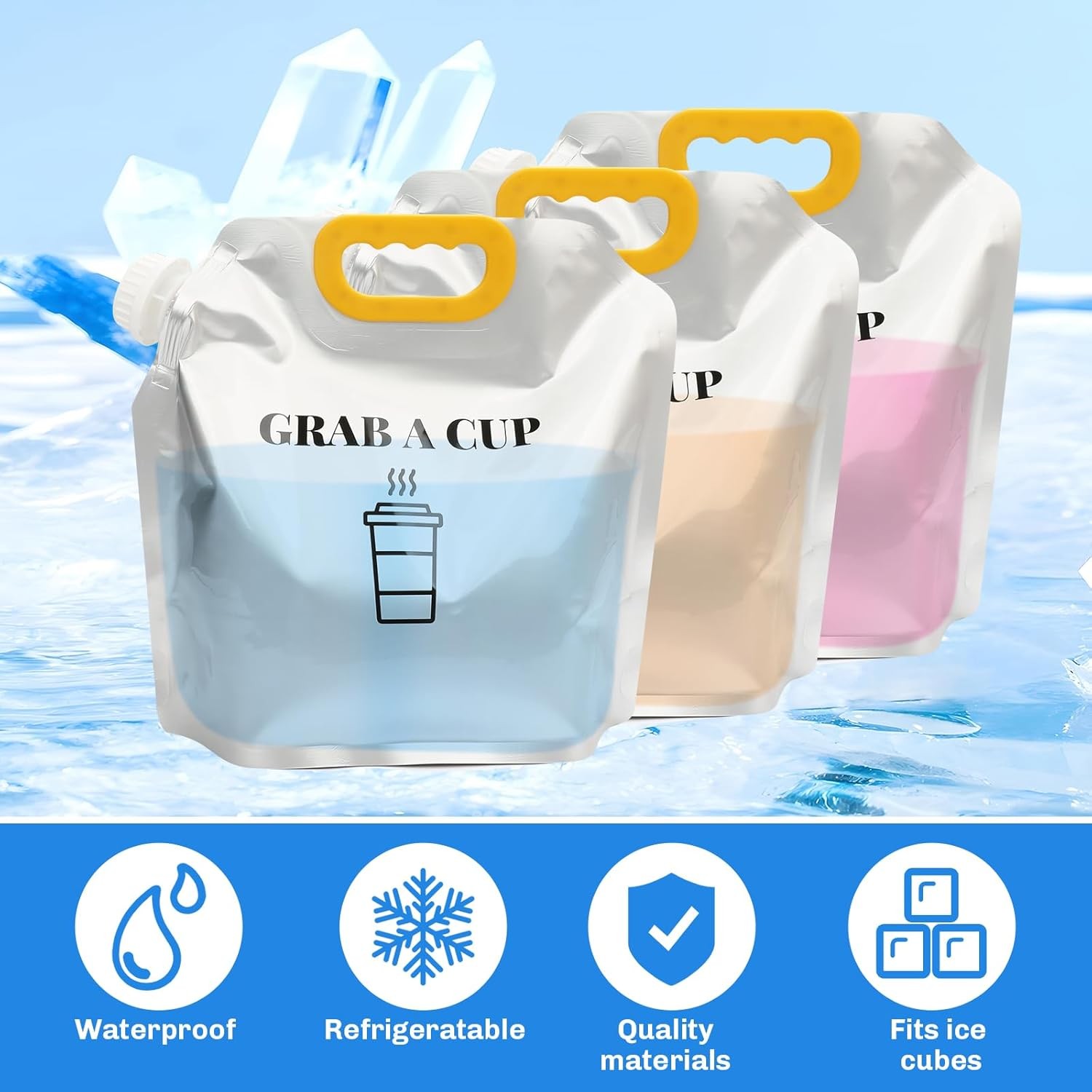 10 Pack Disposable Coffee Dispensers with Handle Coffee Box Cold Hot Beverage