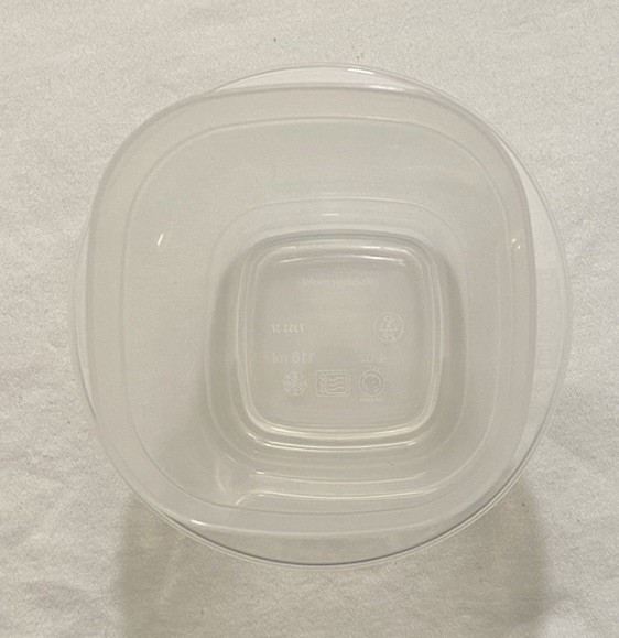 Rubbermaid Storage Container Square 4 oz Easy Find Red Lids-Clear #7J53 37 USA