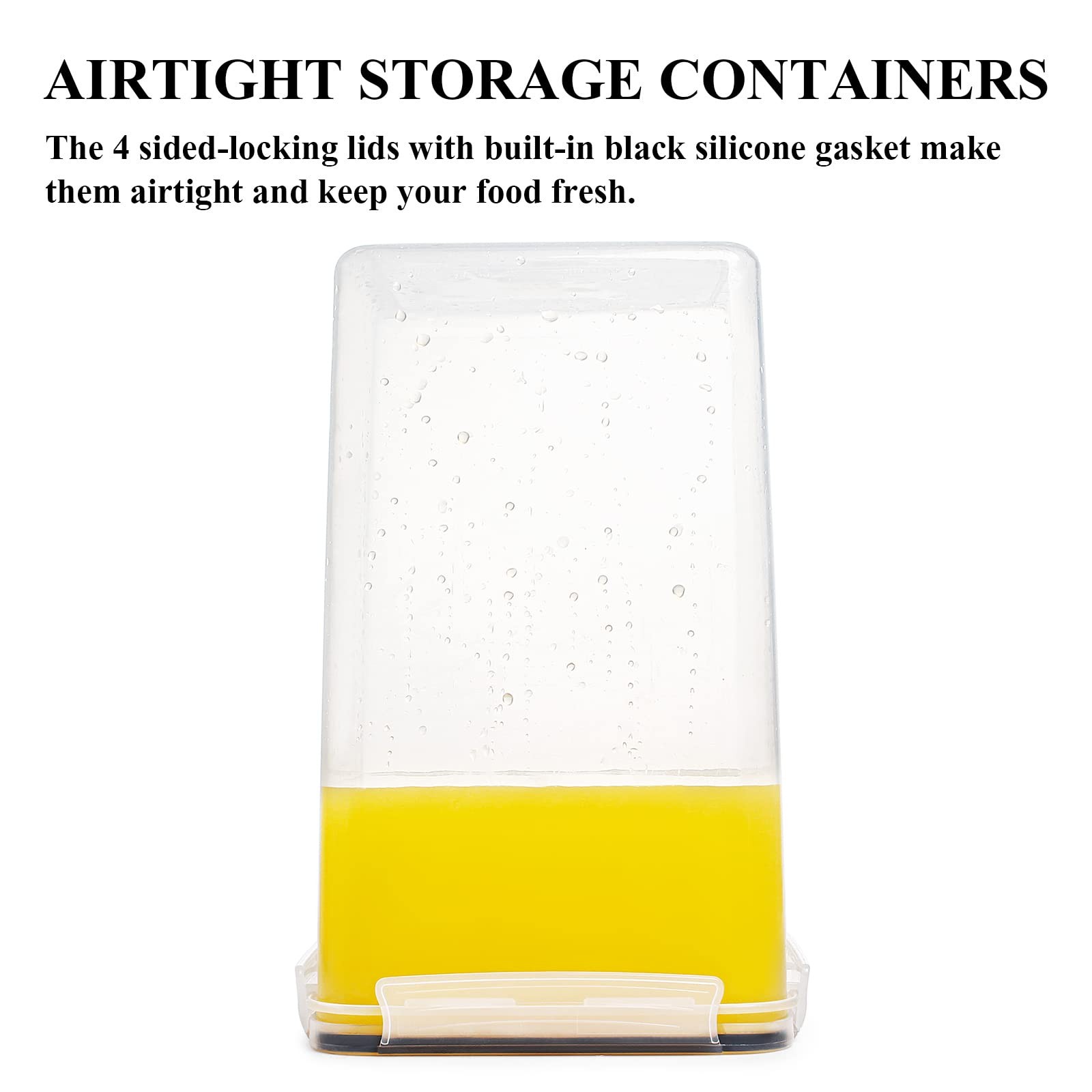 Extra Large Tall Airtight Food Storage Containers 6.5L/ 5.9QT, Plastic BPA Fr…