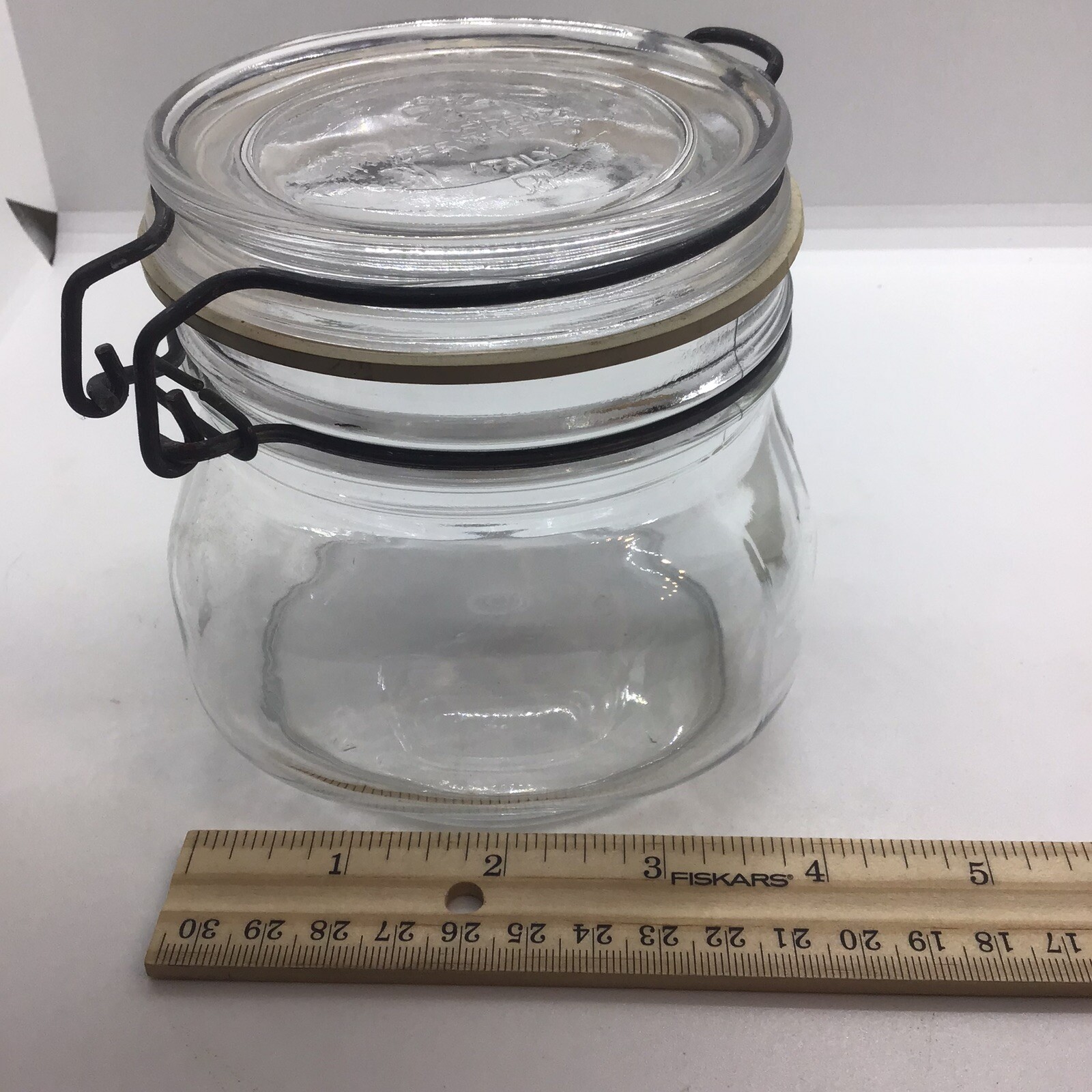 Set Of 3 Italian Glass Storage Jars With Airtight Lid 0.5 L Italy