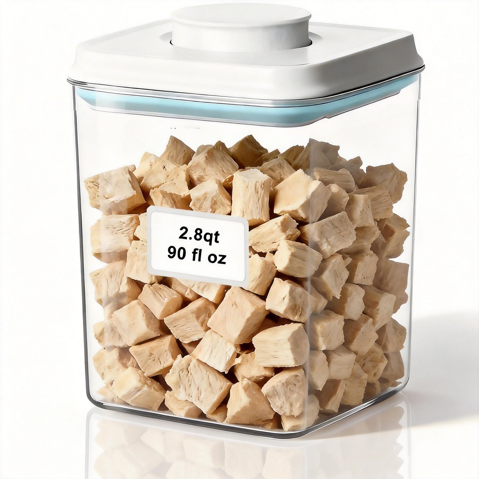 Dog Cat Pet Treat Container Pop Food Storage Containers with Pop Lid 2650ml /…