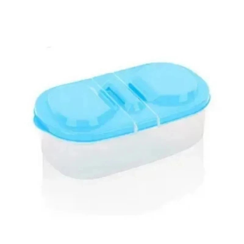 Double Compartment Food Storage Container Sealed Snack Lunch Box with Divider