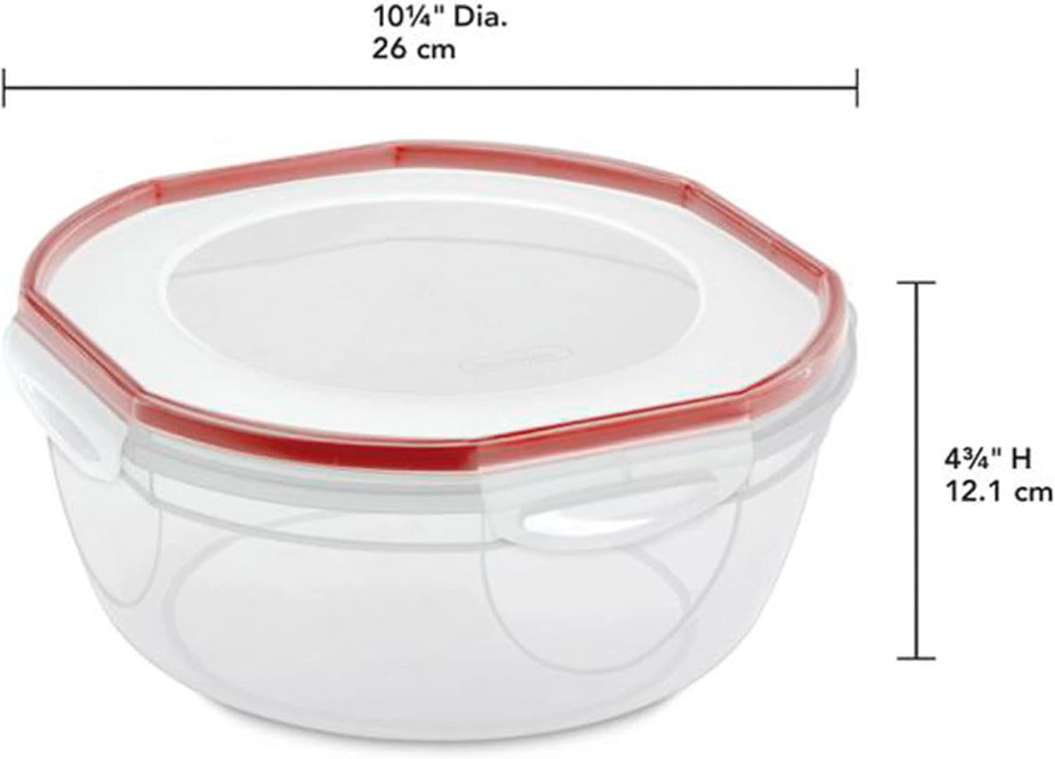Rocket Red Ultra Seal Latching Bowl, 4.7 Quart