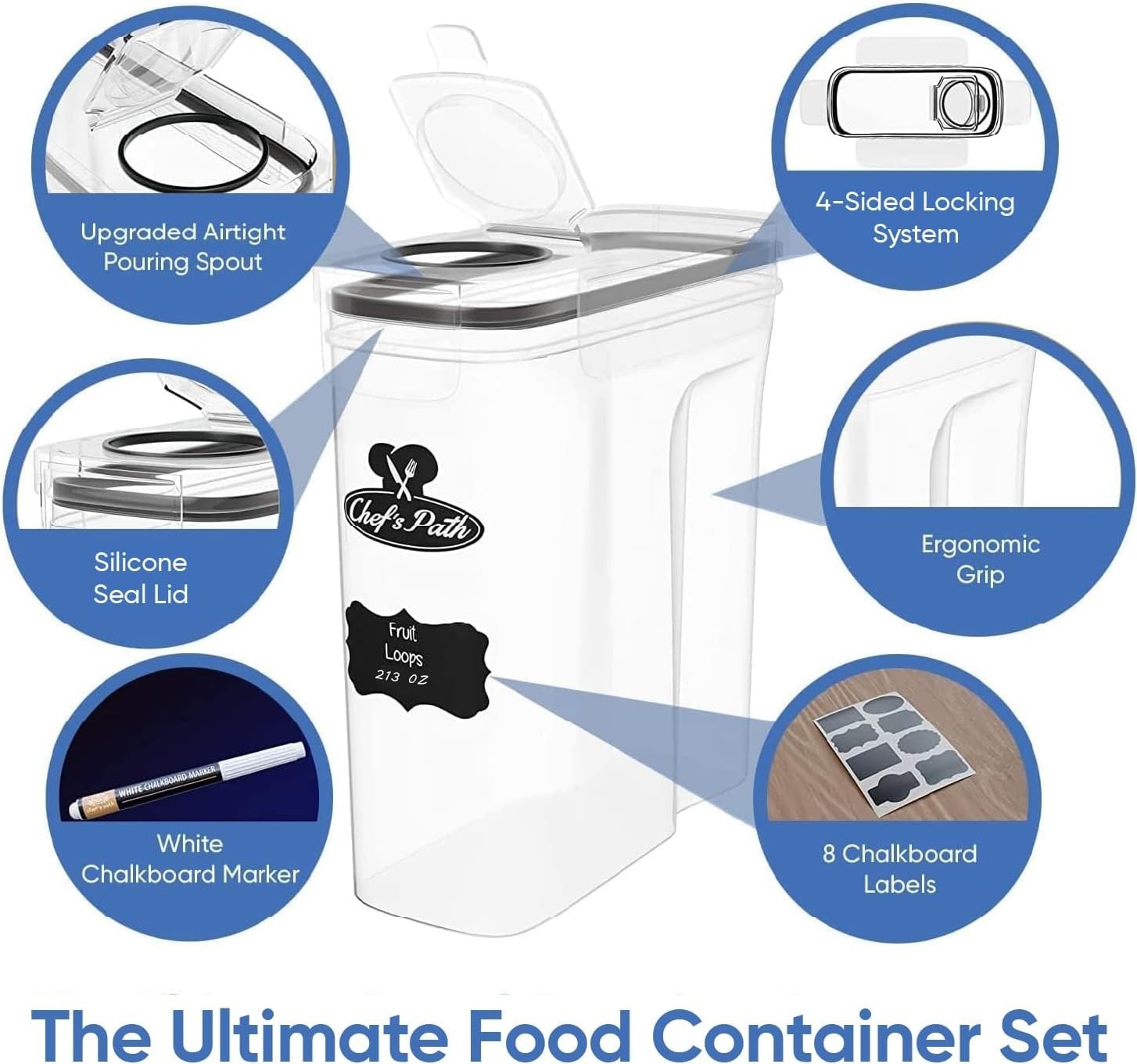 Complete Kitchen Organization Set: 2 Airtight Containers, 6.3L Each – BPA Free
