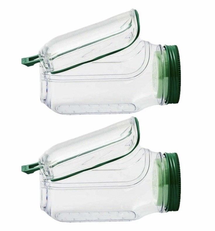 [LOT OF 2, NEW] Mason Salad Jar w/ Leakproof Dressing Compartment, Side Opening