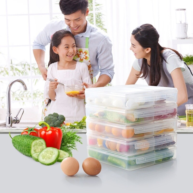 Kitchen Storage Boxes Fridge Food Preservation Seal Container Leftover Case Home