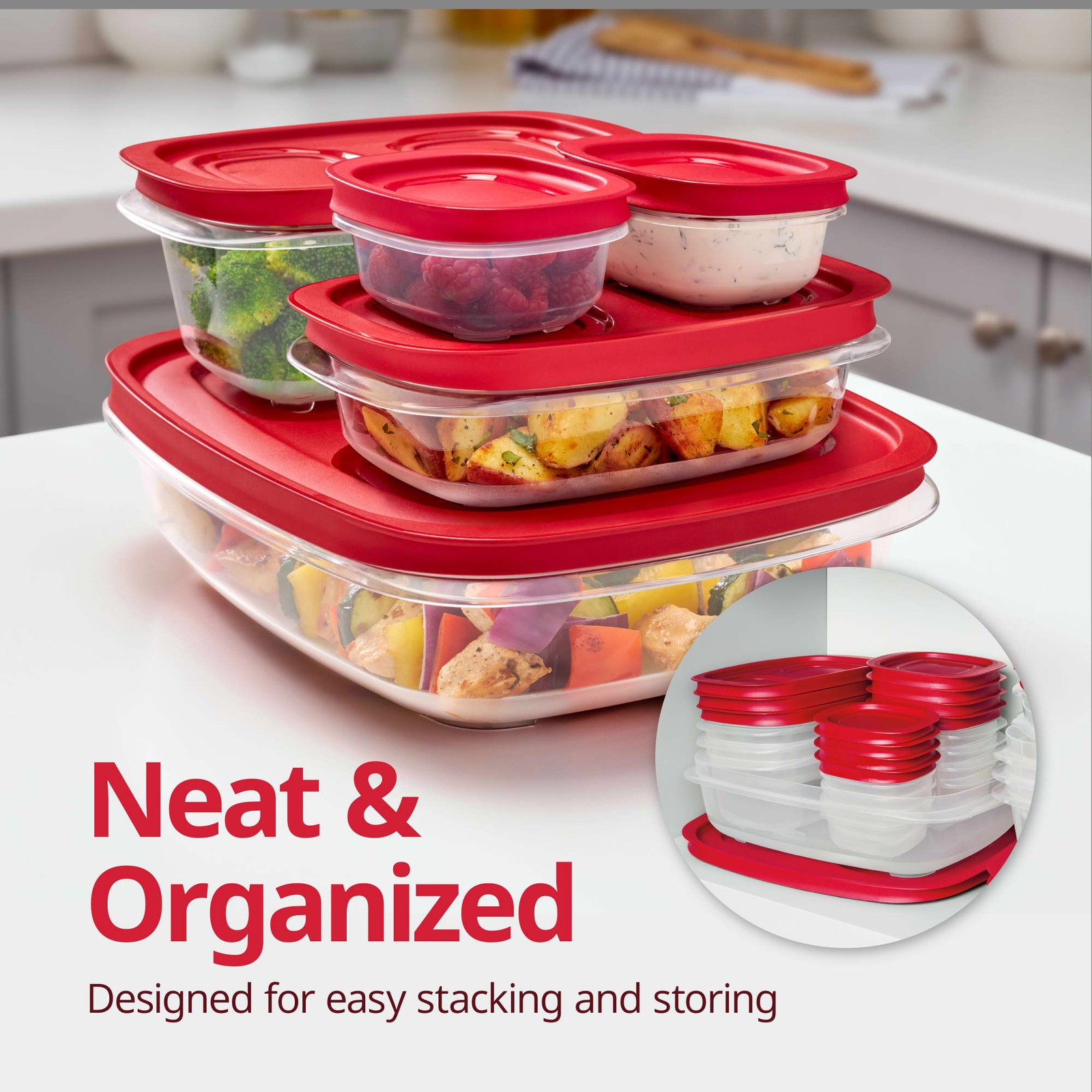 Round Food Storage Container Set