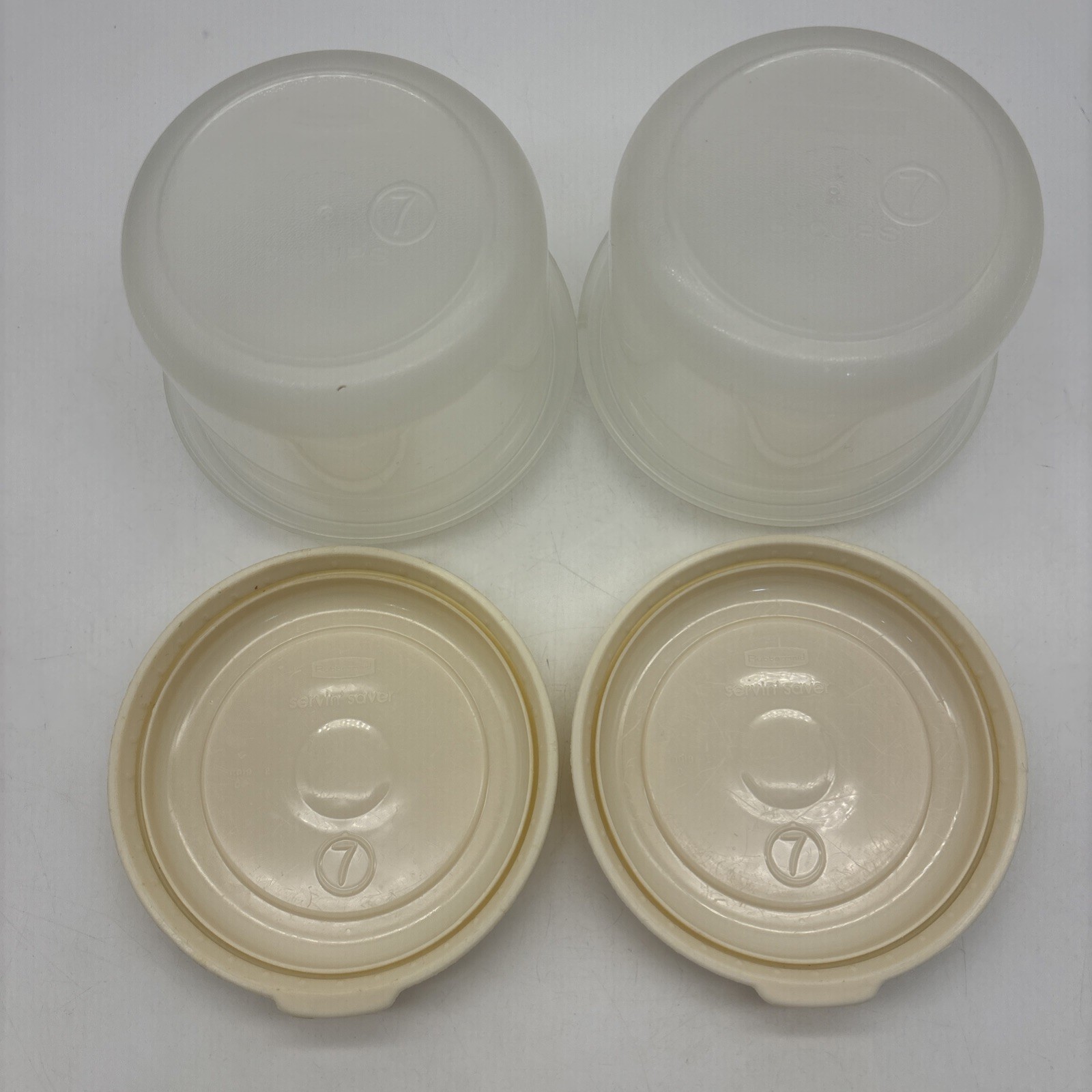 SET OF 12 – VTG. RUBBERMAID SERVIN SAVER – CONTAINERS & LIDS Mult Size Shape