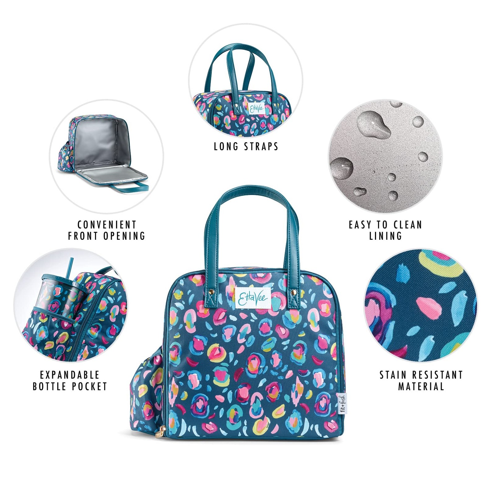 Fit & Fresh Insulated Women’s Lunch Bag For Work, Leakproof & Stylish