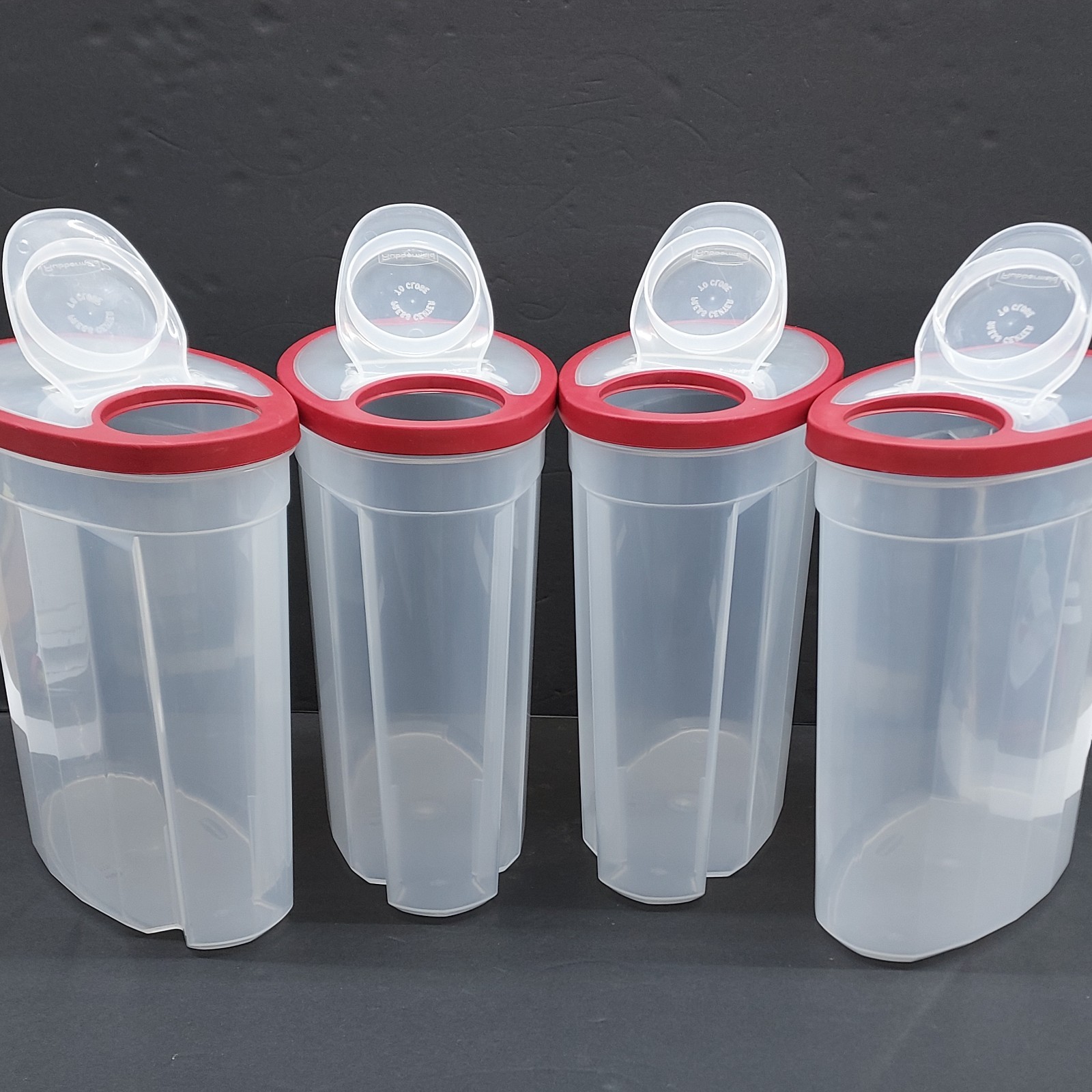 Set of 4 Rubbermaid Flex and Seal Cereal Keeper Food Storage Containers 1.5 Gal