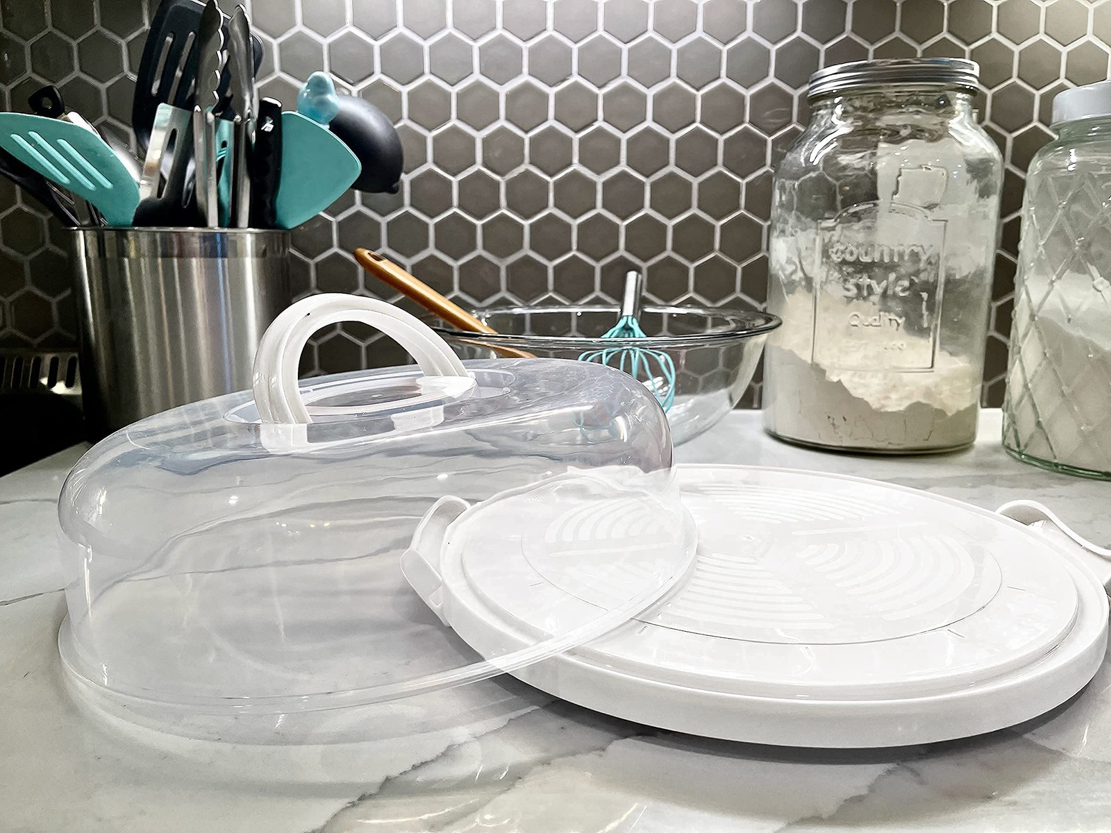 Pie Cheesecake Carrier For Up To 10 In X 4 1/2 In Cake. Two Sided Fashionable St