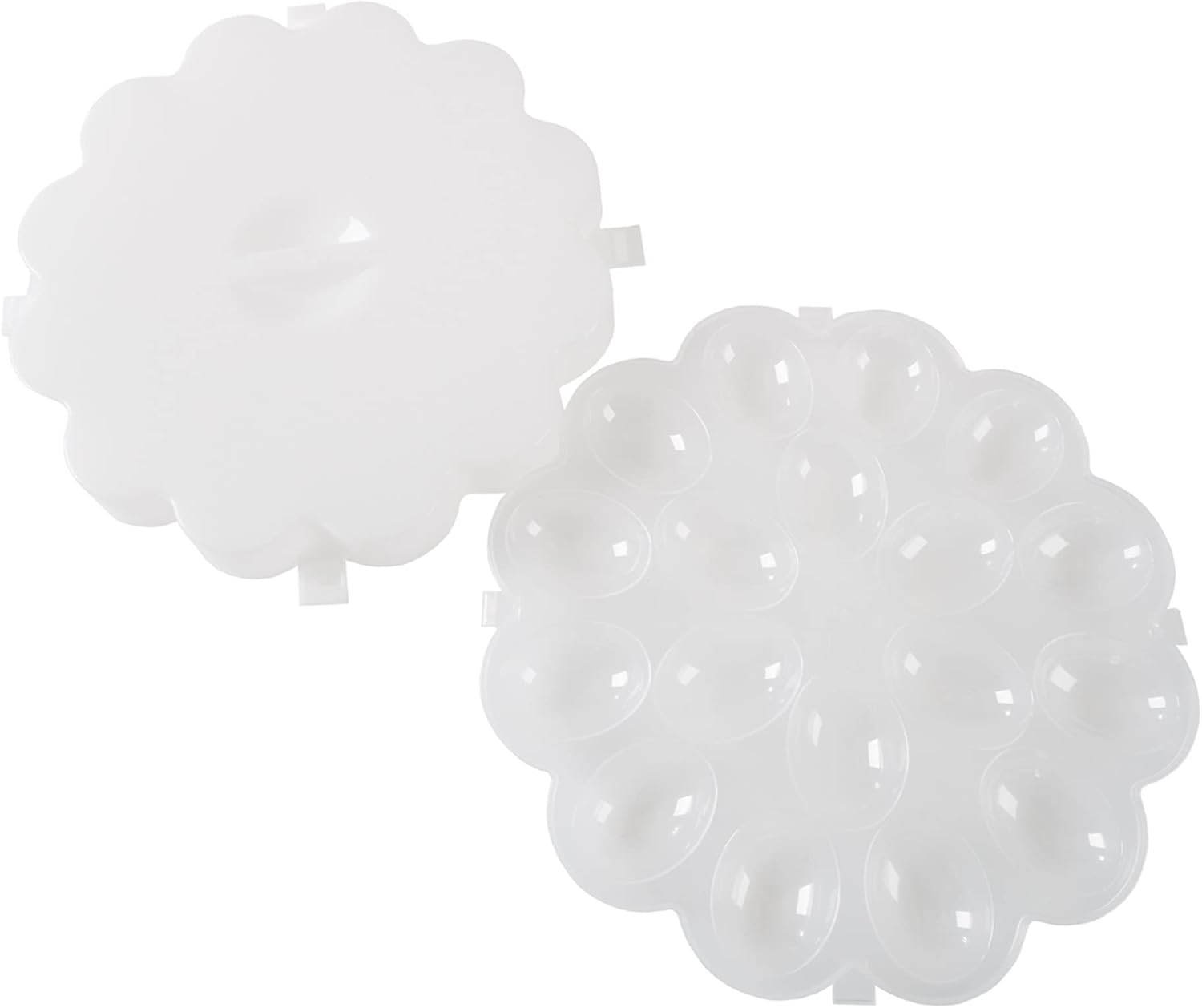 Deviled Egg Containers with Lid – Set of 2 Platters Hold 18 Eggs Each – Egg Cont