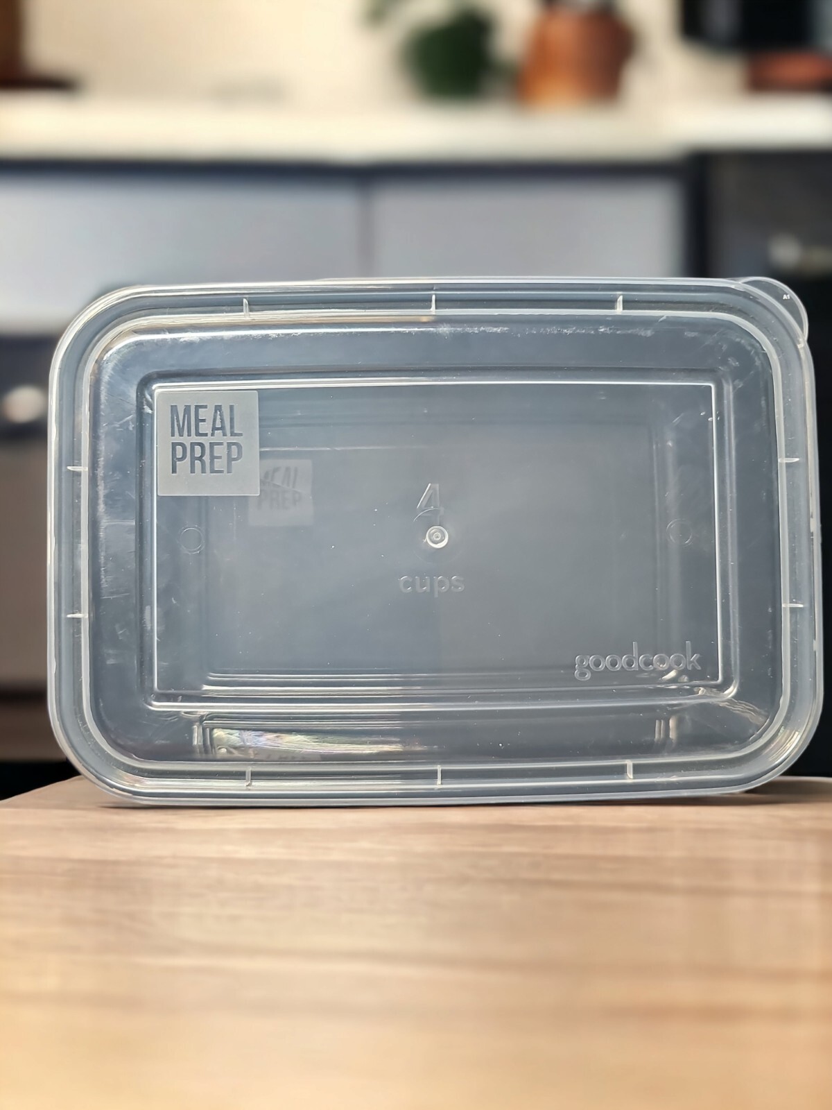 GoodCook 2 Compartment Meal Prep Containers & Lids, Black / Clear, 10 Pack