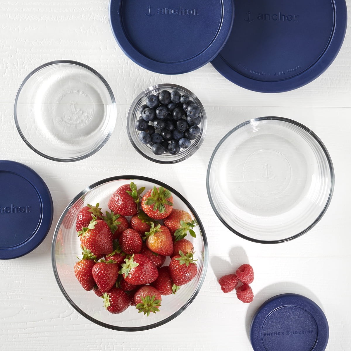 Glass Food Storage Containers W/ Lids 8 Piece Set