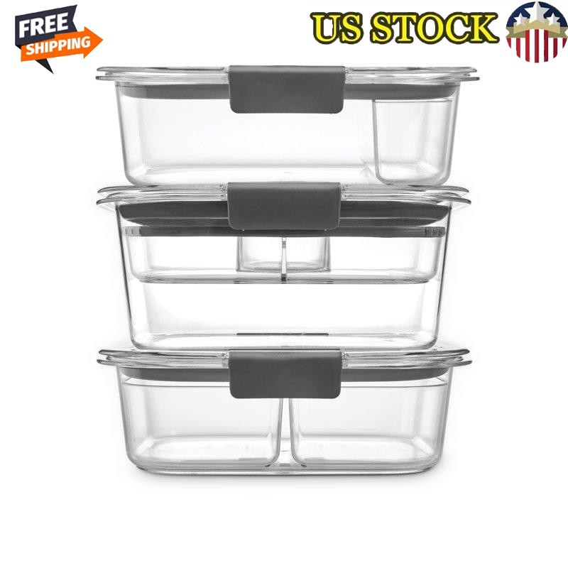 Brilliance Food Storage Containers Kit 12-Piece Set BPA-Free Leak-Proof New