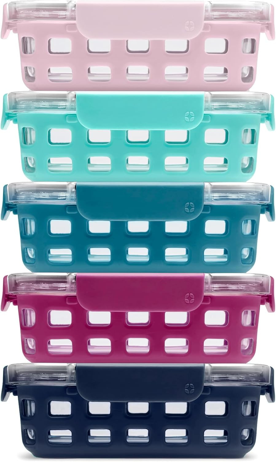 Duraglass 3.4 Cup Meal Prep Sets 10Pc, 5 Pack Set- Glass Food Storage Container