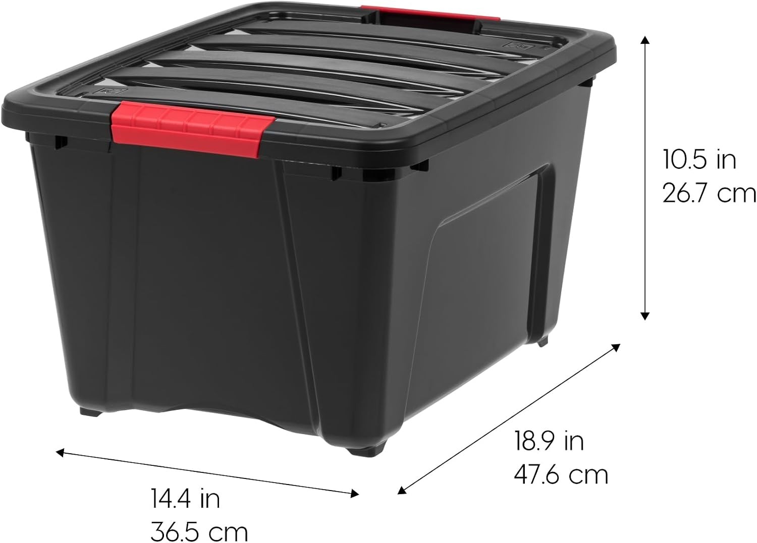 32 Qt Stackable Plastic Storage Bins W/ Lids 6 Pack BPA-Free Made in USA Garage