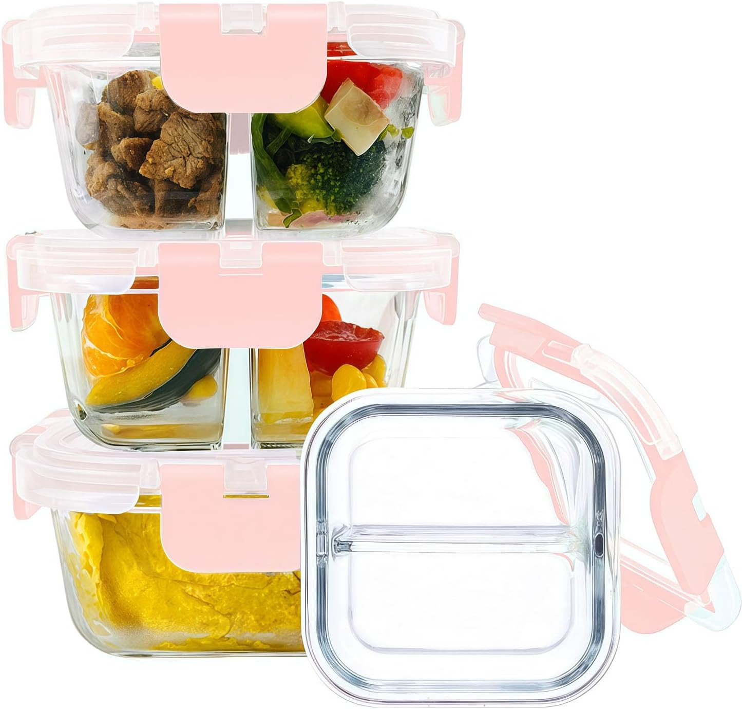 3 Pack Bariatric Meal Prep Containers, 8 Oz Bariatric Portion Control Food Stora