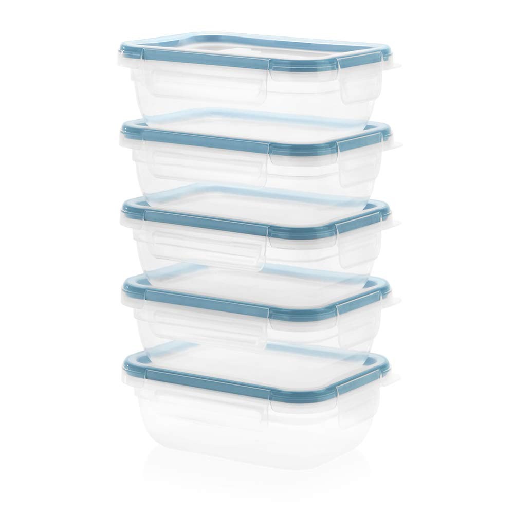 5 Pack 3 Cup Food Storage Containers Airtight Leakproof BPA Free Locking Lids