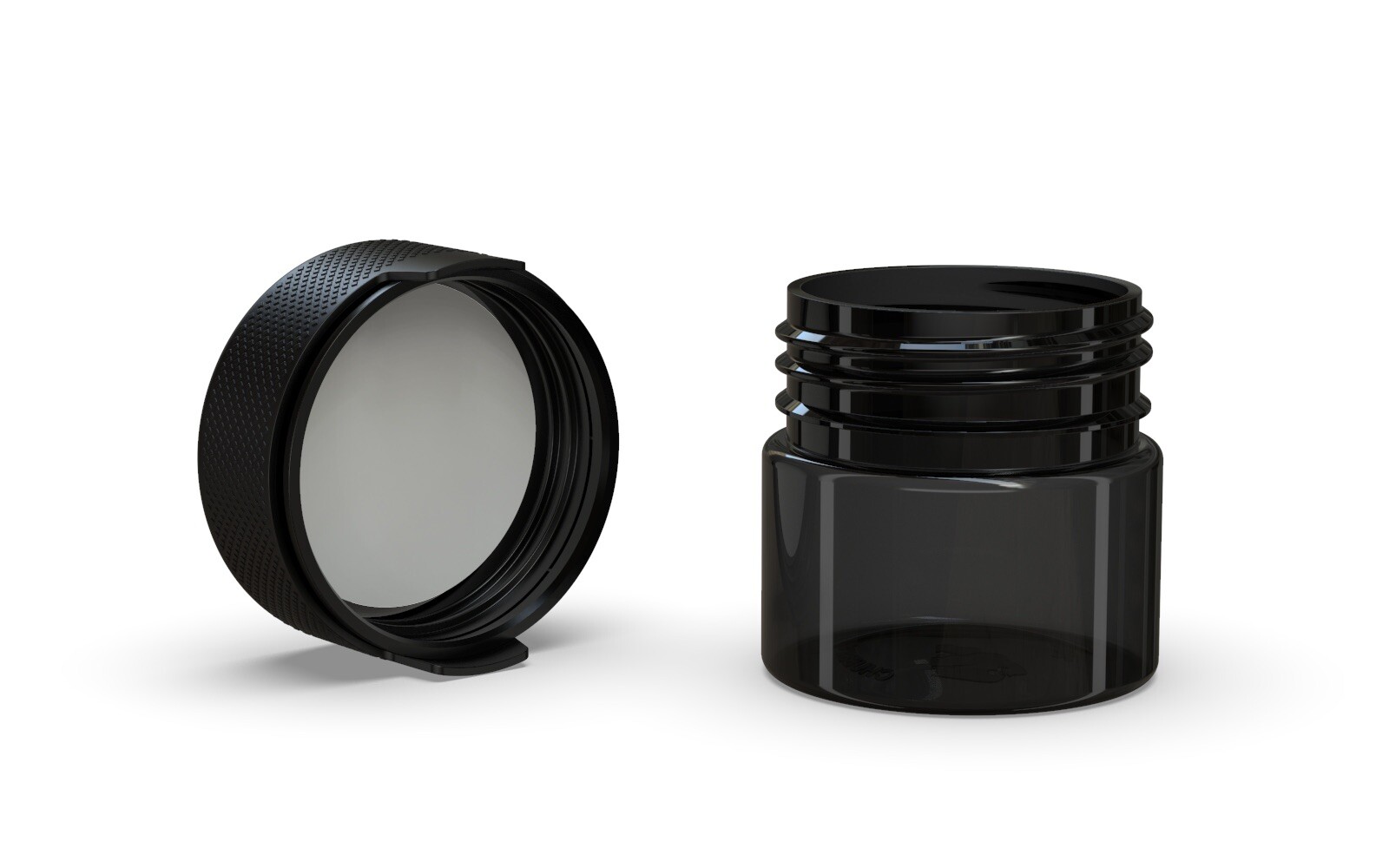CHUBBY GORILLA AVIATOR CR 2OZ CONTAINER (10pack) TRANSLUCENT BLACK/BLACK LID