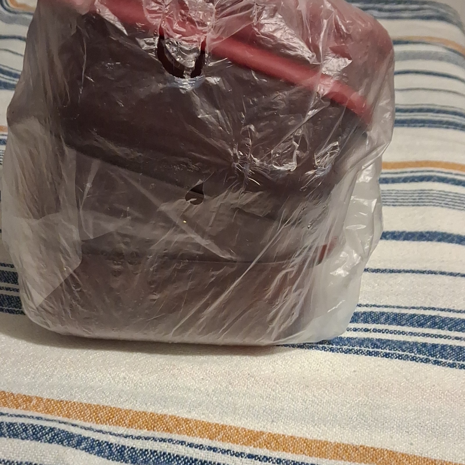 Tupperware ruby Red 3pc Square Plastic Food Storage Container Set 2 qt