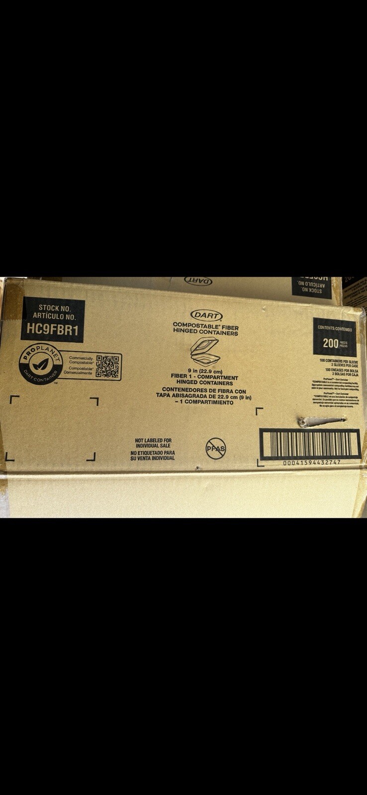 Dart Composable Fiber Hinged Containers 200 Count