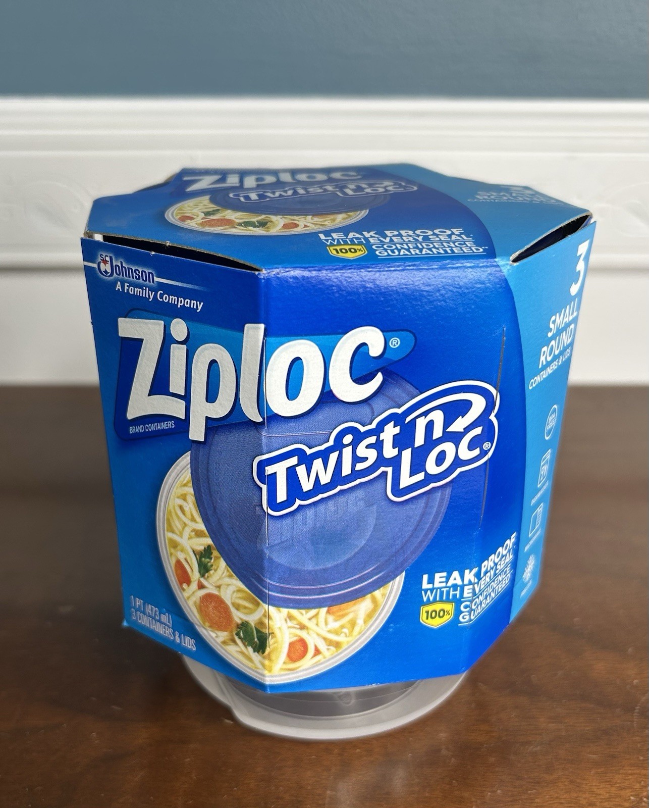 Ziploc Twist ‘N Loc Containers Small Round 3 Pack Containers With Lid 16 Oz New