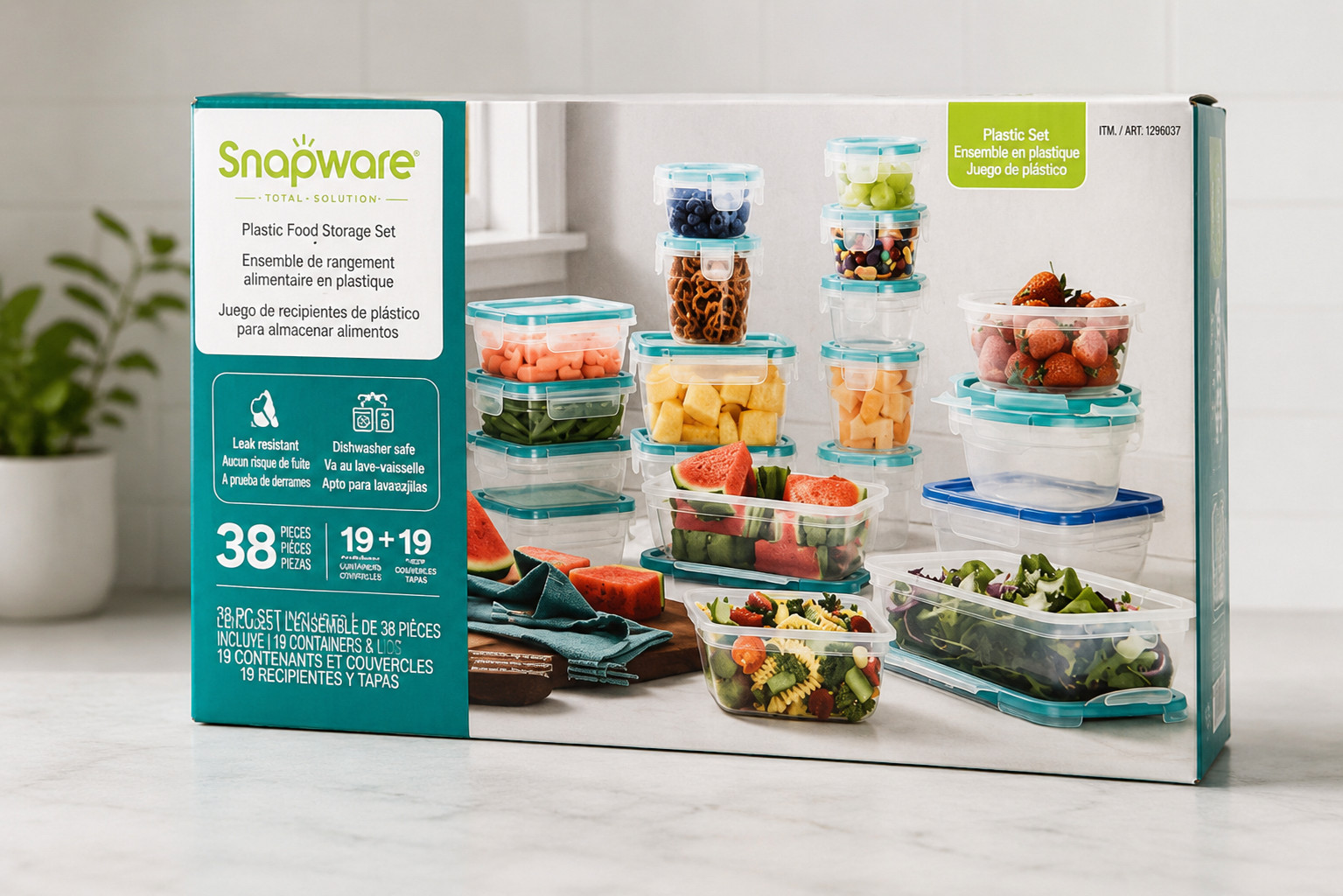 Snapware Total Solution 38-Piece Plastic Food Storage Container Set NEW SEALED
