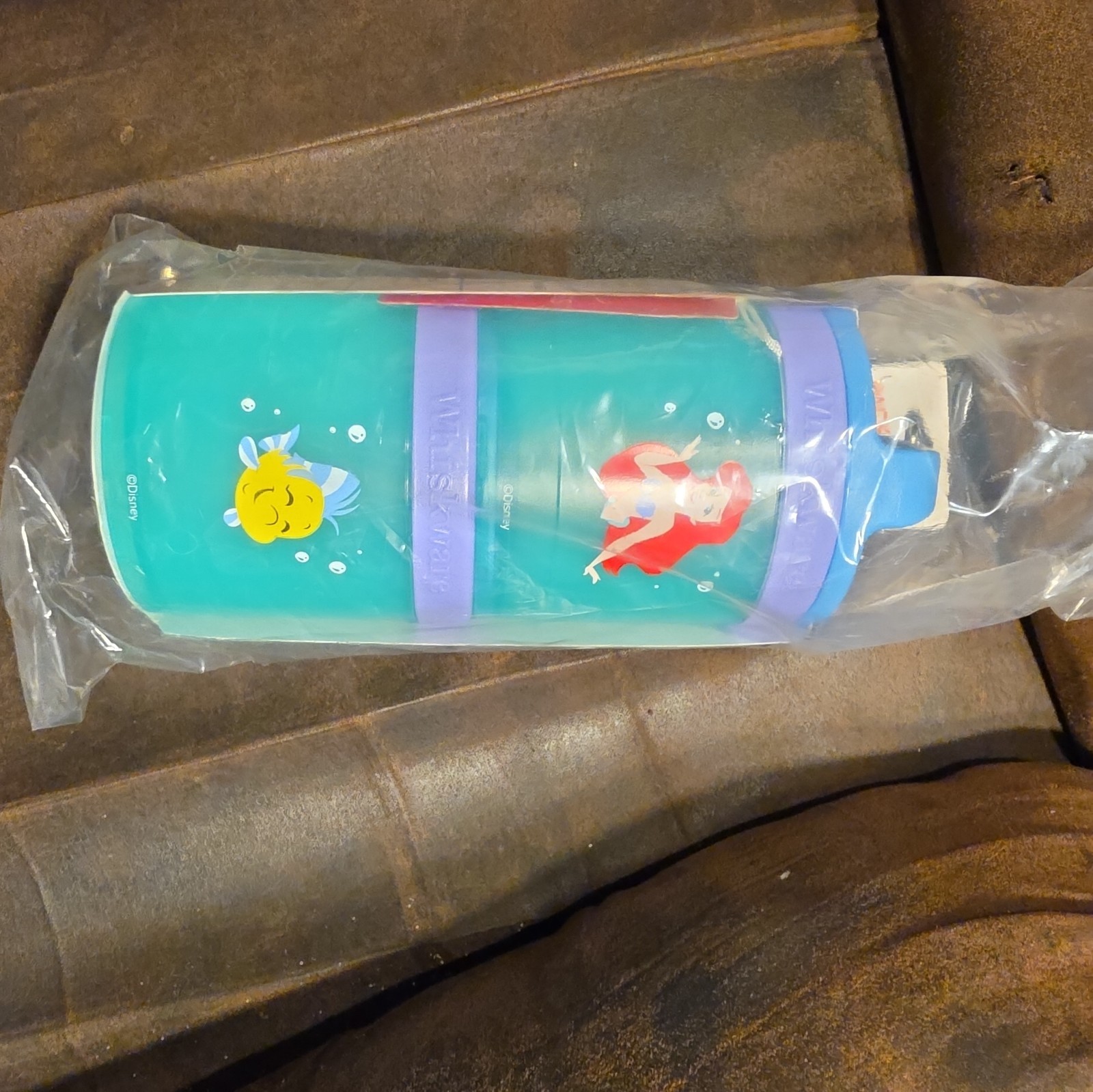 new Disney Princess 2 Stackable Snack Cups Container for Kids. Green/Blue/Purple