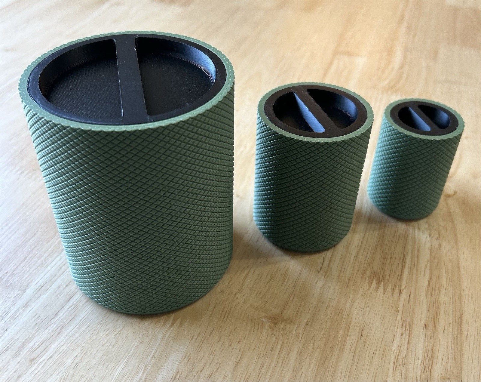 Set Of Three 3D Printed Storage Containers Made In The USA