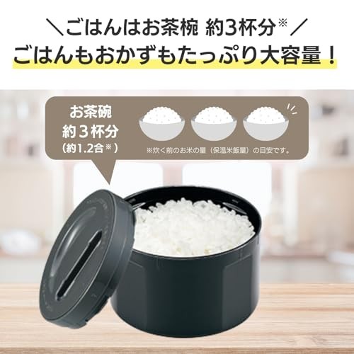 Zojirushi Insulated Lunch Box Stainless Steel Holds approximately 3 cups of rice