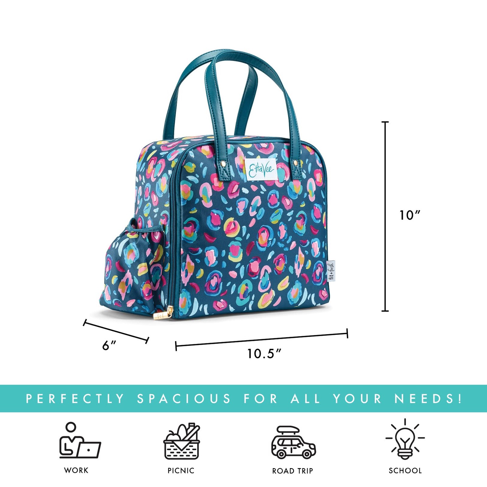 Fit & Fresh Insulated Women’s Lunch Bag For Work, Leakproof & Stylish