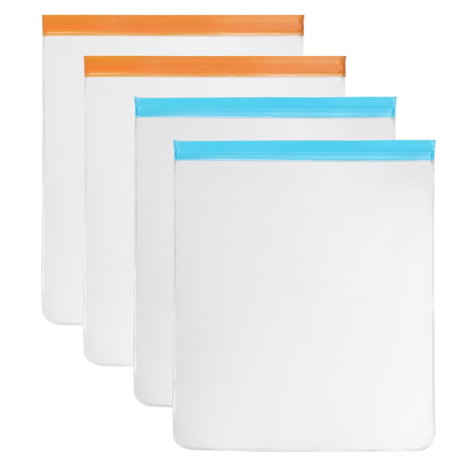 4 Pcs 2 Gallon Reusable Food Storage Freezer Bags, Large Capacity, BPA Free R…
