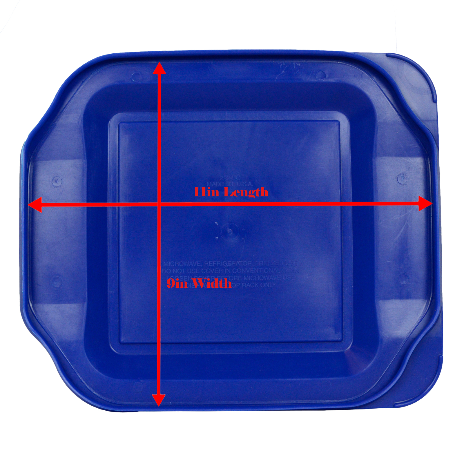 Pyrex (1) 222 2qt Glass Baking Dish & (1) 222-PC Blue Lagoon Lid
